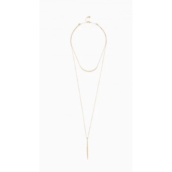 Stella & Dot Kari Layered Necklace -Gold Brand New In Original Box RV $64 - Picture 5 of 6
